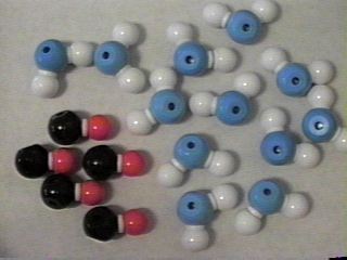 Models showing unmixed water and nonelectrolyte molecules.